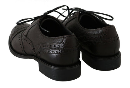 Dolce &amp;amp; Gabbana Bruna Läder Wingtip Derby Formella Skor