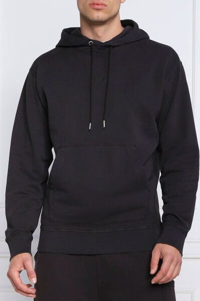 Hugo Boss Elegant Mörkblå Bomullshuvtröja