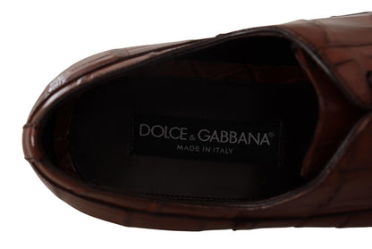 Dolce &amp;amp; Gabbana Bruna Krokodilskinnsskor Herr Formella Derbyskor