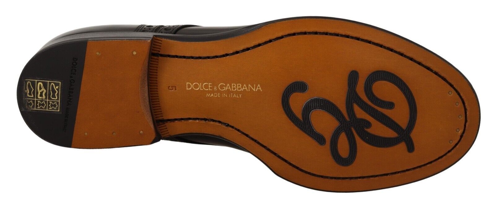 Dolce &amp;amp; Gabbana Svarta Läder Wingtip Herr Formella Derbyskor