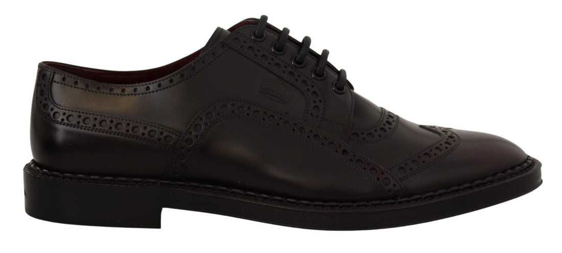 Dolce &amp;amp; Gabbana Lila Oxford Läder Wingtip Formella Skor