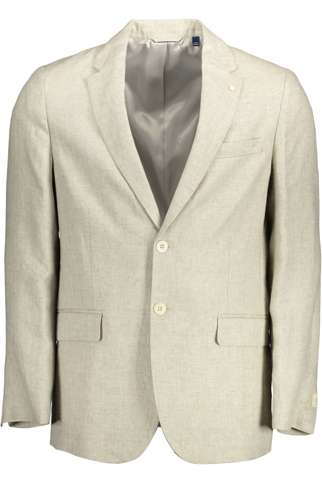 Gant Beige Linnejacka Klassisk med Logotypdetaljer