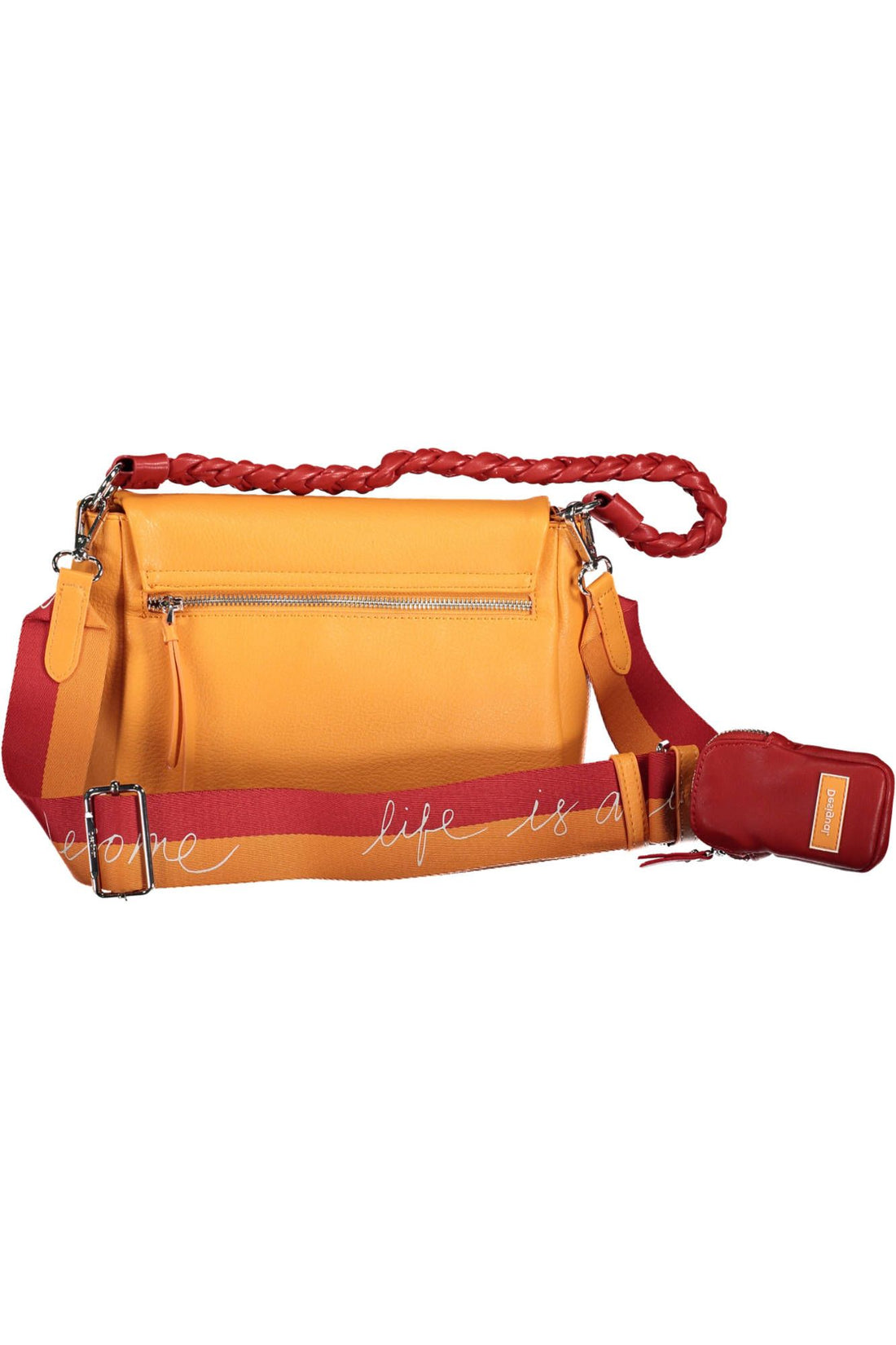 Desigual Chic Orange Axelväska med Kontrastdetaljer