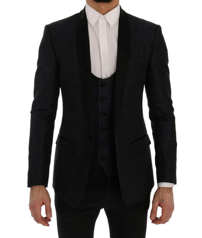 Dolce &amp;amp; Gabbana Blå MARTINI Slim 2-delad Kavaj
