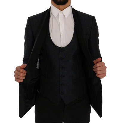 Dolce &amp;amp; Gabbana Blå MARTINI Slim 2-delad Kavaj