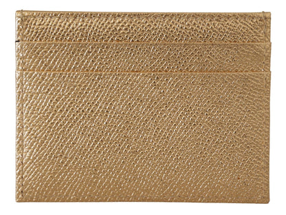 Dolce &amp;amp; Gabbana Guldfärgad Läder 