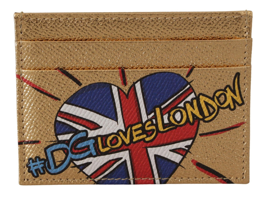 Dolce &amp;amp; Gabbana Guldfärgad Läder 