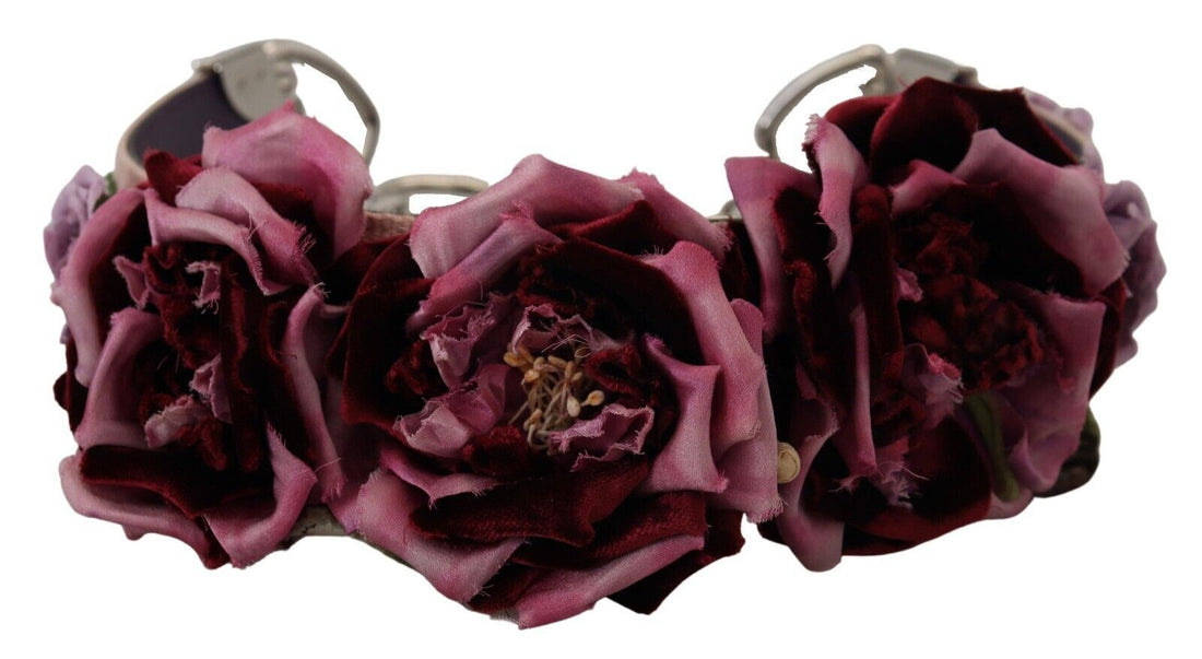 Dolce &amp;amp; Gabbana Flerfärgad Blommig Applikation Metall Axelrem