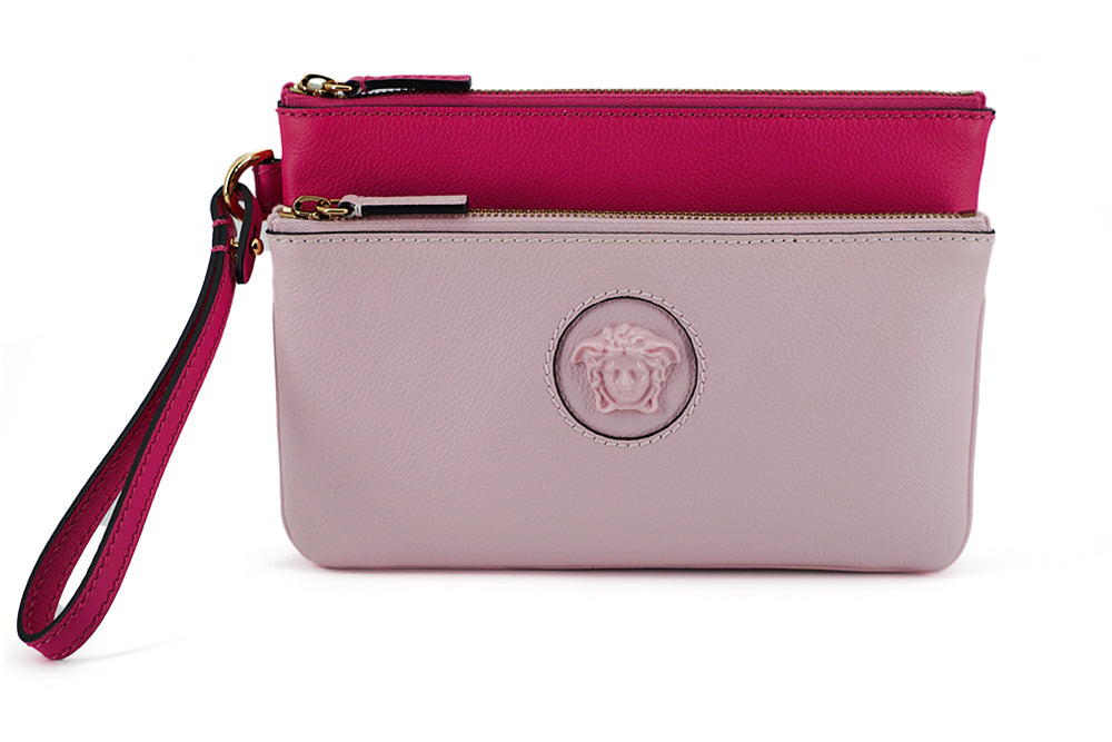 Versace Elegant Rosa Läderväska Kuvertväska