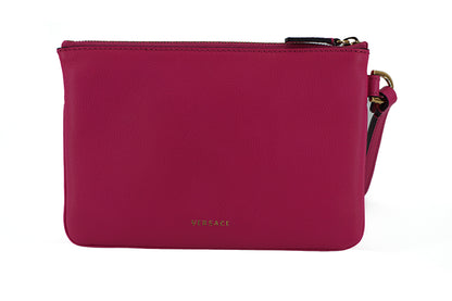 Versace Elegant Rosa Läderväska Kuvertväska