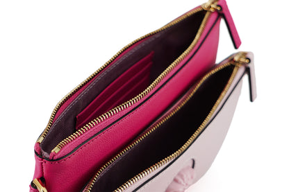 Versace Elegant Rosa Läderväska Kuvertväska