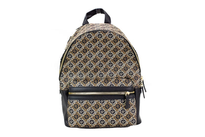 Marc Jacobs Signet Medium Svart Logotyptryckt Läderryggsäck med Axelrem och Bokväska