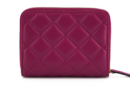 Versace Elegant Lila Quilted Läderplånbok
