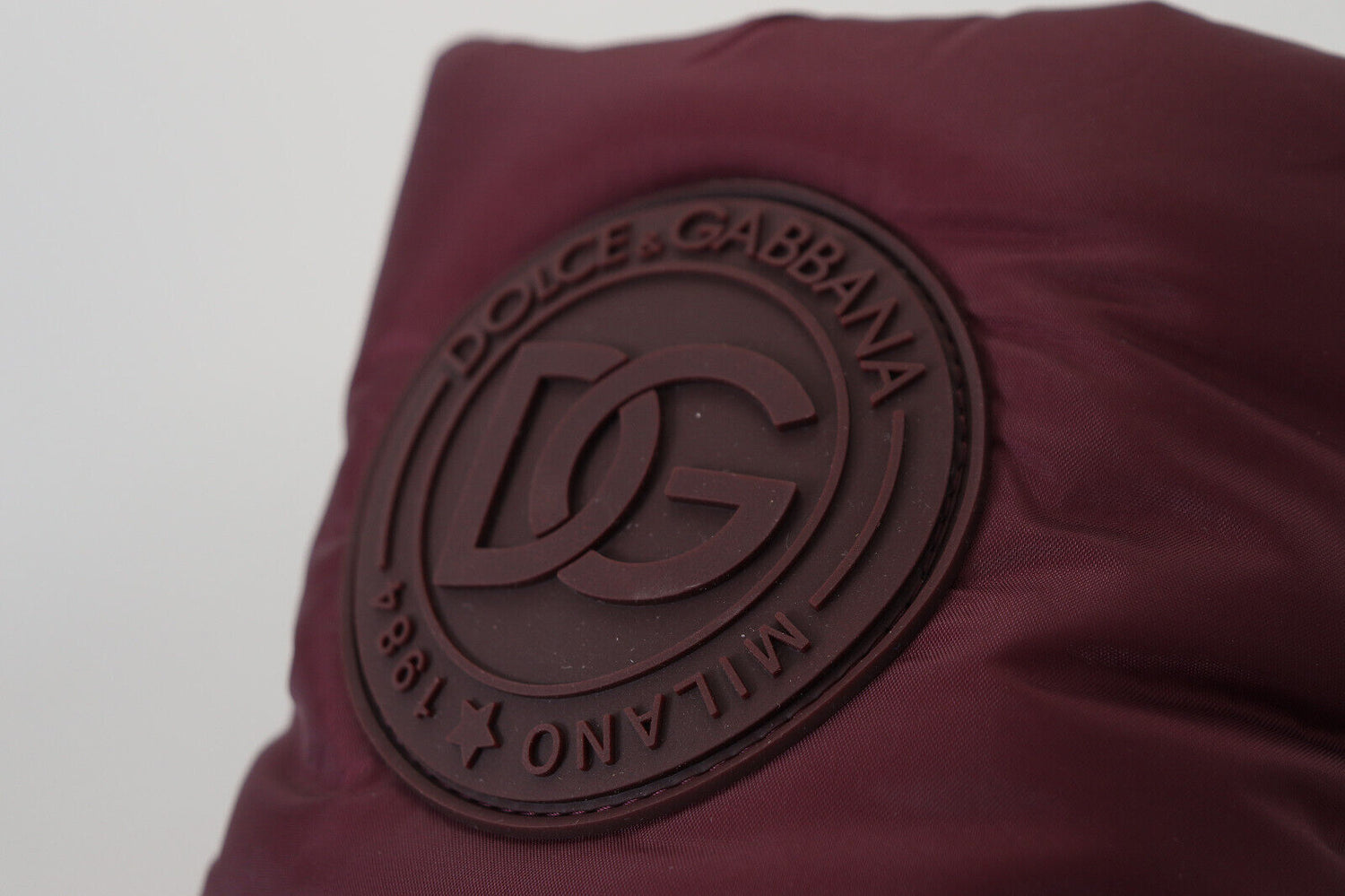 Dolce &amp;amp; Gabbana Bordeaux Nylon Stövlar Vadderade Mellanhöga Skor