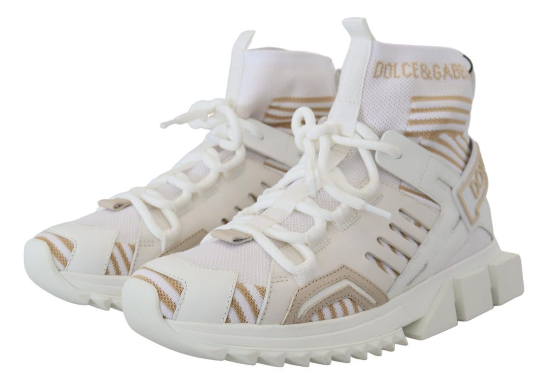 Dolce &amp;amp; Gabbana Vita Beige Sorrento Sneakers Skor
