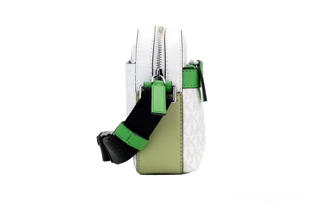 Michael Kors Cooper Liten Vit Palm Signature PVC Utility Axelväska