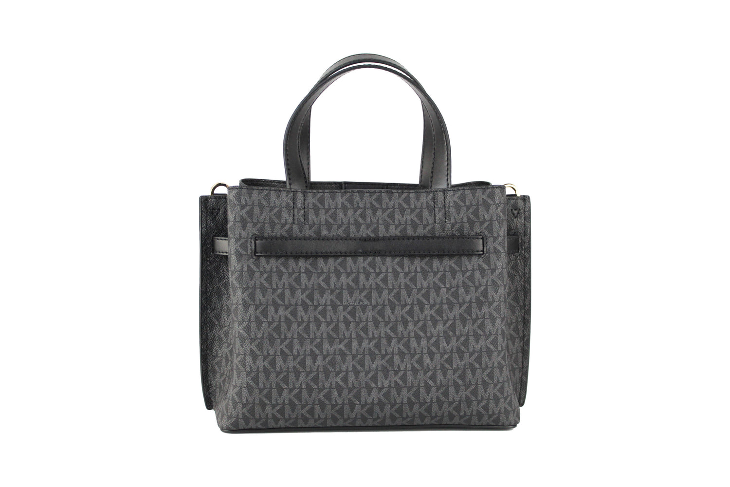 Michael Kors Emilia Liten Svart Signature PVC Axelväska Axelväska
