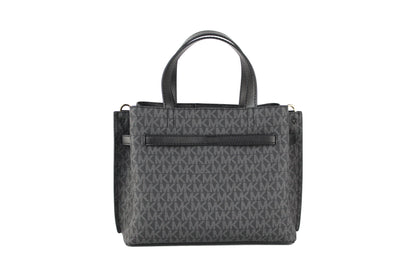 Michael Kors Emilia Liten Svart Signature PVC Axelväska Axelväska