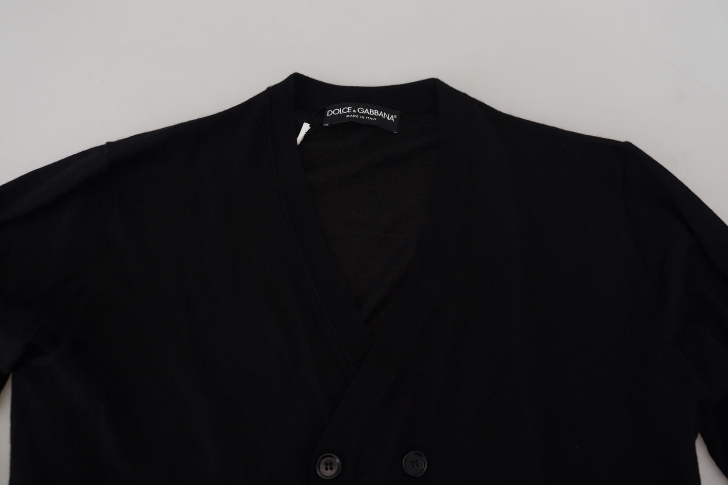 Dolce &amp;amp; Gabbana Svart Kashmirkofta Med Knappar