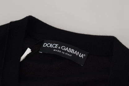 Dolce &amp;amp; Gabbana Svart Kashmirkofta Med Knappar