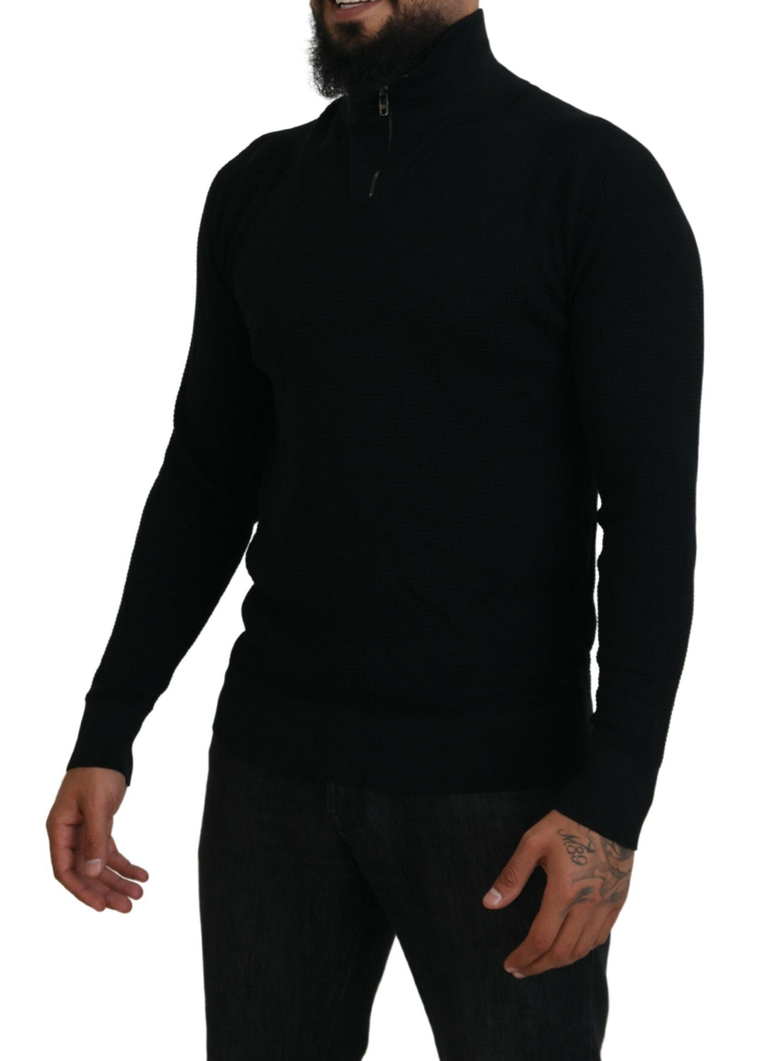 Dolce &amp;amp; Gabbana Svart Sidentröja med Polotröja
