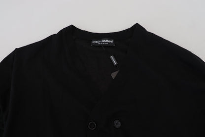 Dolce &amp;amp; Gabbana Svart Kashmirkofta Med Knappar