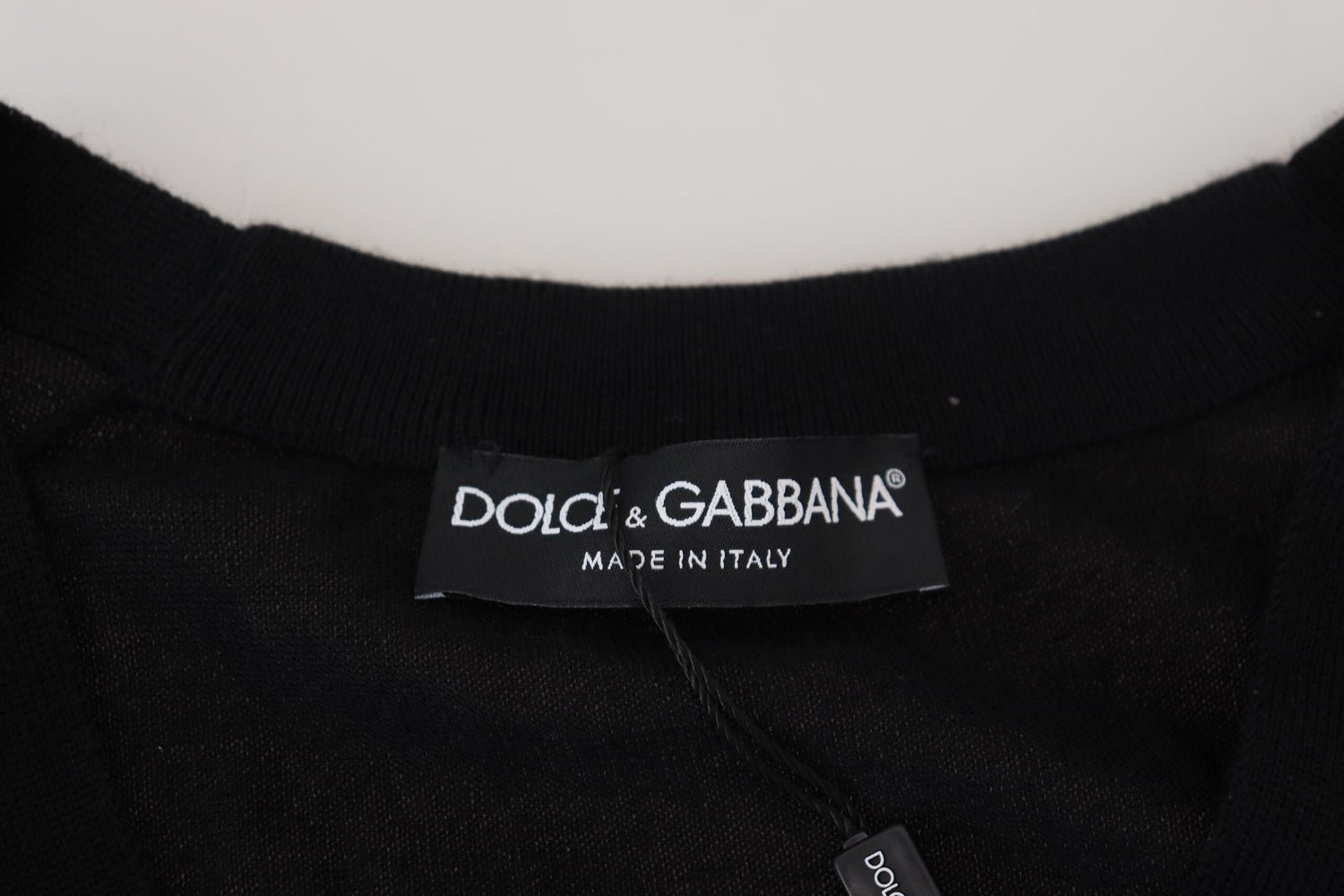 Dolce &amp;amp; Gabbana Svart Kashmirkofta Med Knappar