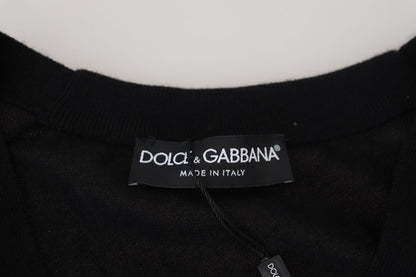 Dolce &amp;amp; Gabbana Svart Kashmirkofta Med Knappar
