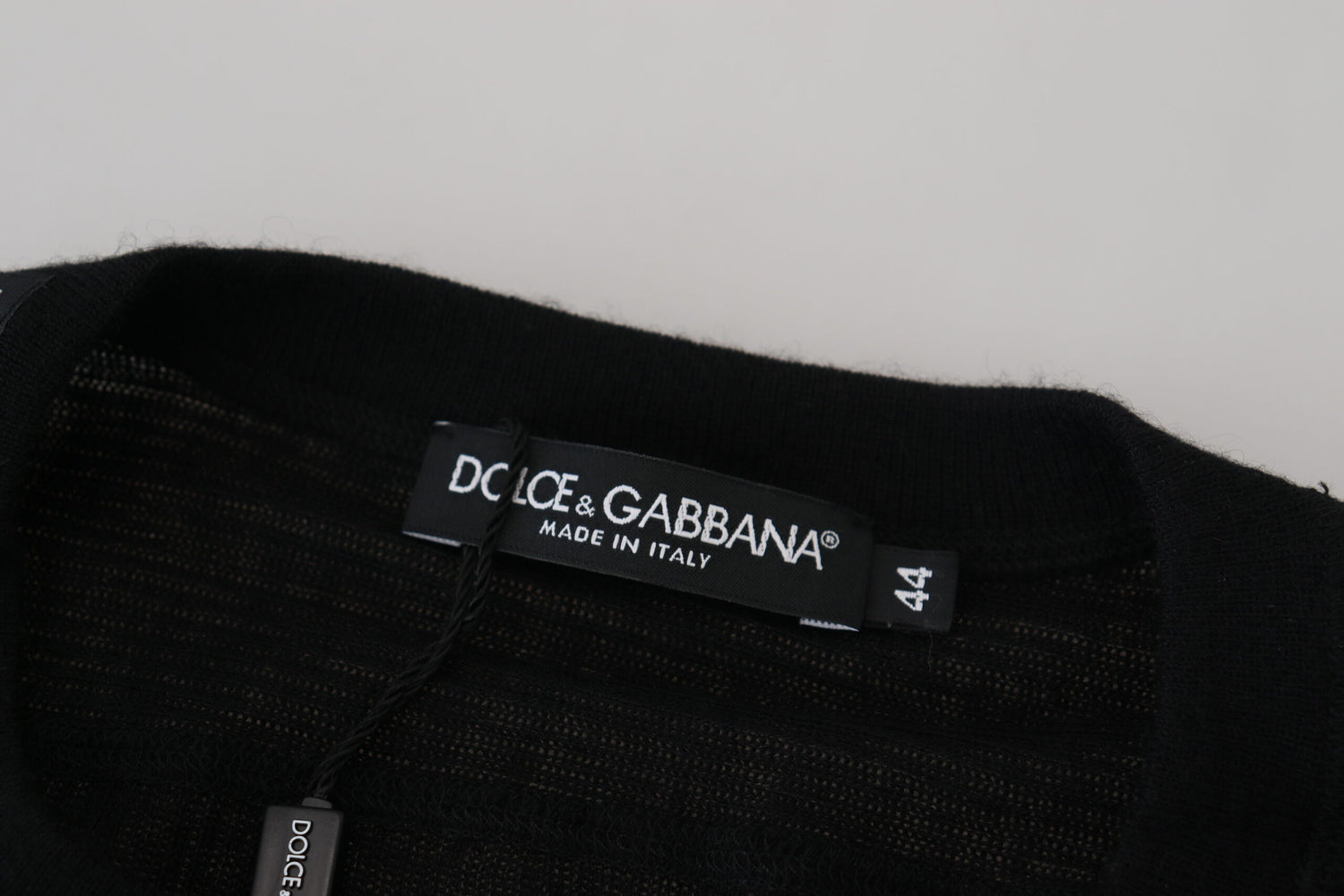 Dolce &amp;amp; Gabbana Svart Kashmirtröja Med Knappar