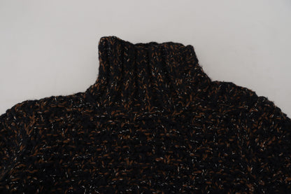 Dolce &amp;amp; Gabbana Brown Fatto A Mano Tröja med turtleneck
