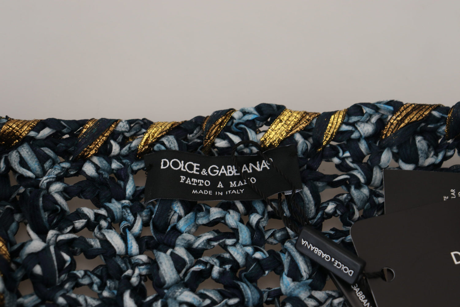 Dolce &amp;amp; Gabbana kofta med blå knapp Fatto A Mano-tröja