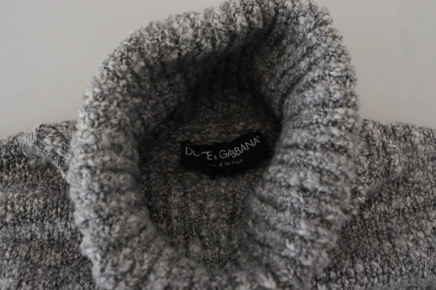 Dolce &amp;amp; Gabbana Grå Ull Stickad Polotröja