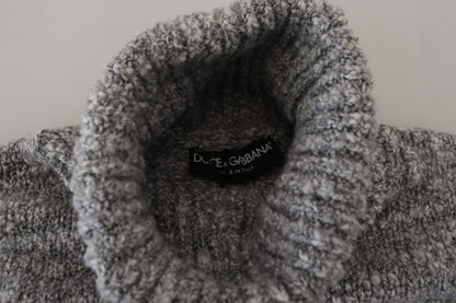 Dolce &amp;amp; Gabbana Grå Ull Stickad Polotröja