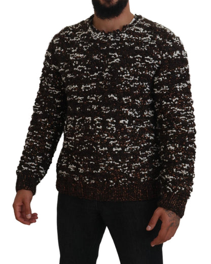 Dolce &amp;amp; Gabbana Brun stickad ull Fatto A Mano tröja