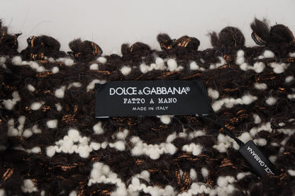 Dolce &amp;amp; Gabbana Brun stickad ull Fatto A Mano tröja