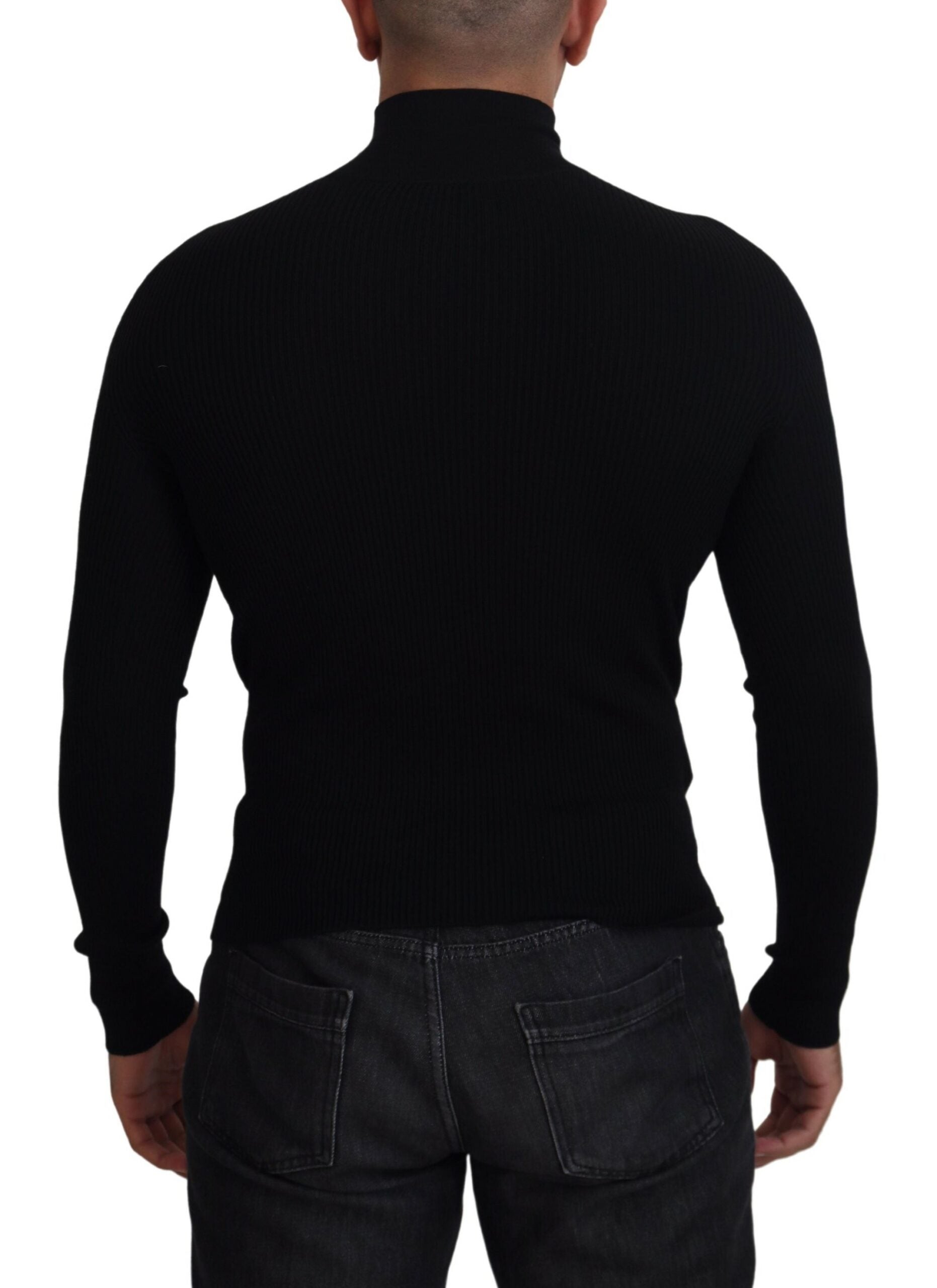 Dolce &amp;amp; Gabbana Svart Halv Dragkedja Polotröja
