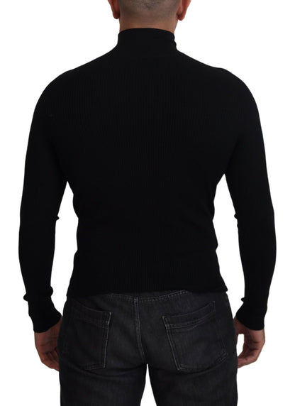 Dolce &amp;amp; Gabbana Svart Halv Dragkedja Polotröja