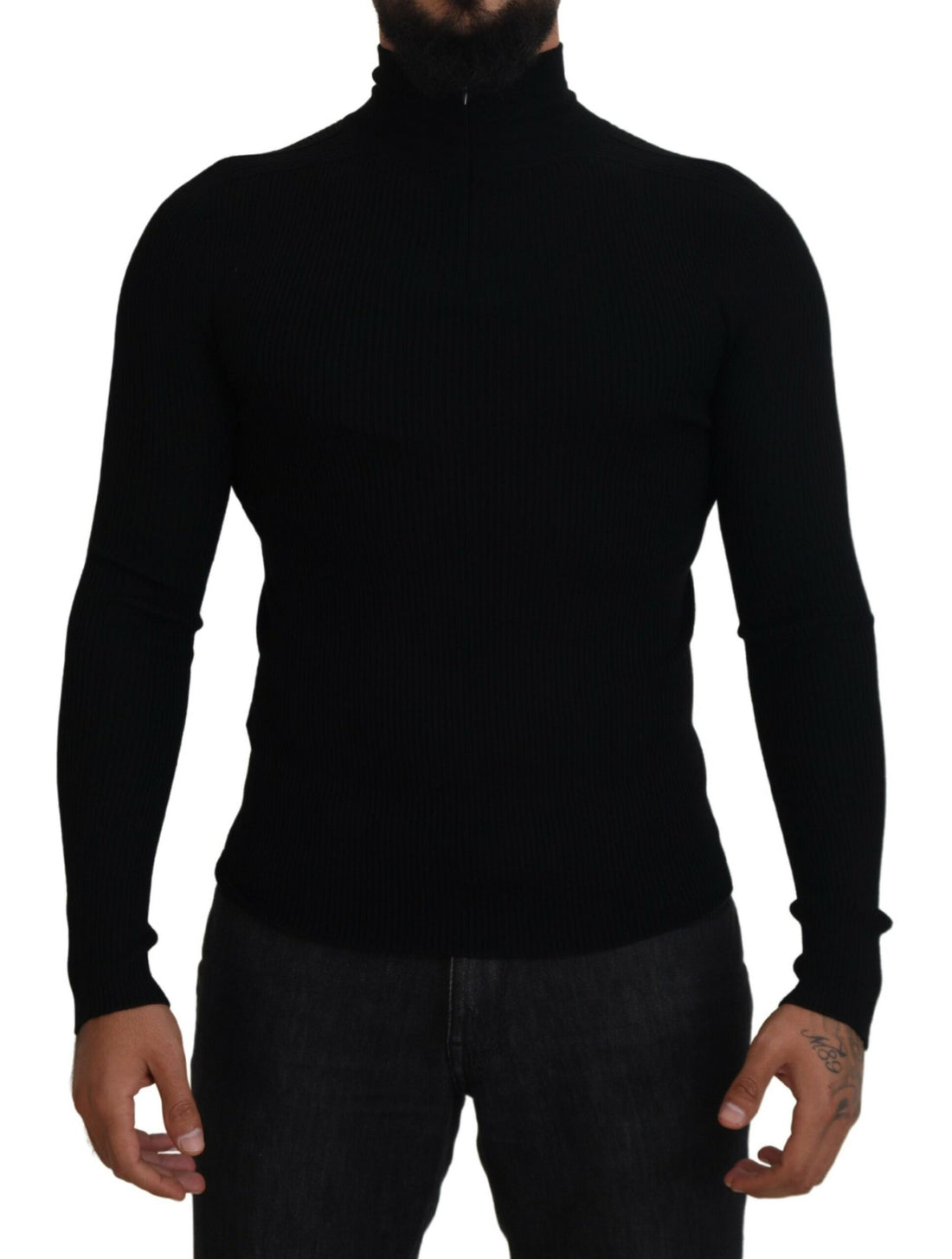 Dolce &amp;amp; Gabbana Svart Halv Dragkedja Polotröja