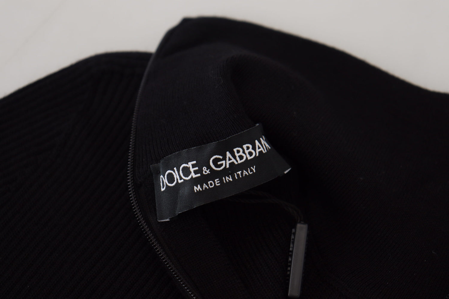 Dolce &amp;amp; Gabbana Svart Halv Dragkedja Polotröja