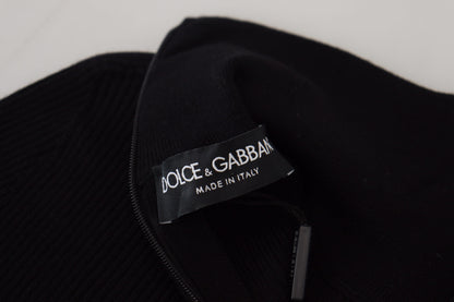 Dolce &amp;amp; Gabbana Svart Halv Dragkedja Polotröja