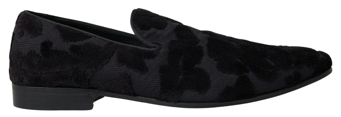 Dolce &amp;amp; Gabbana svarta brokadloafers formella skor