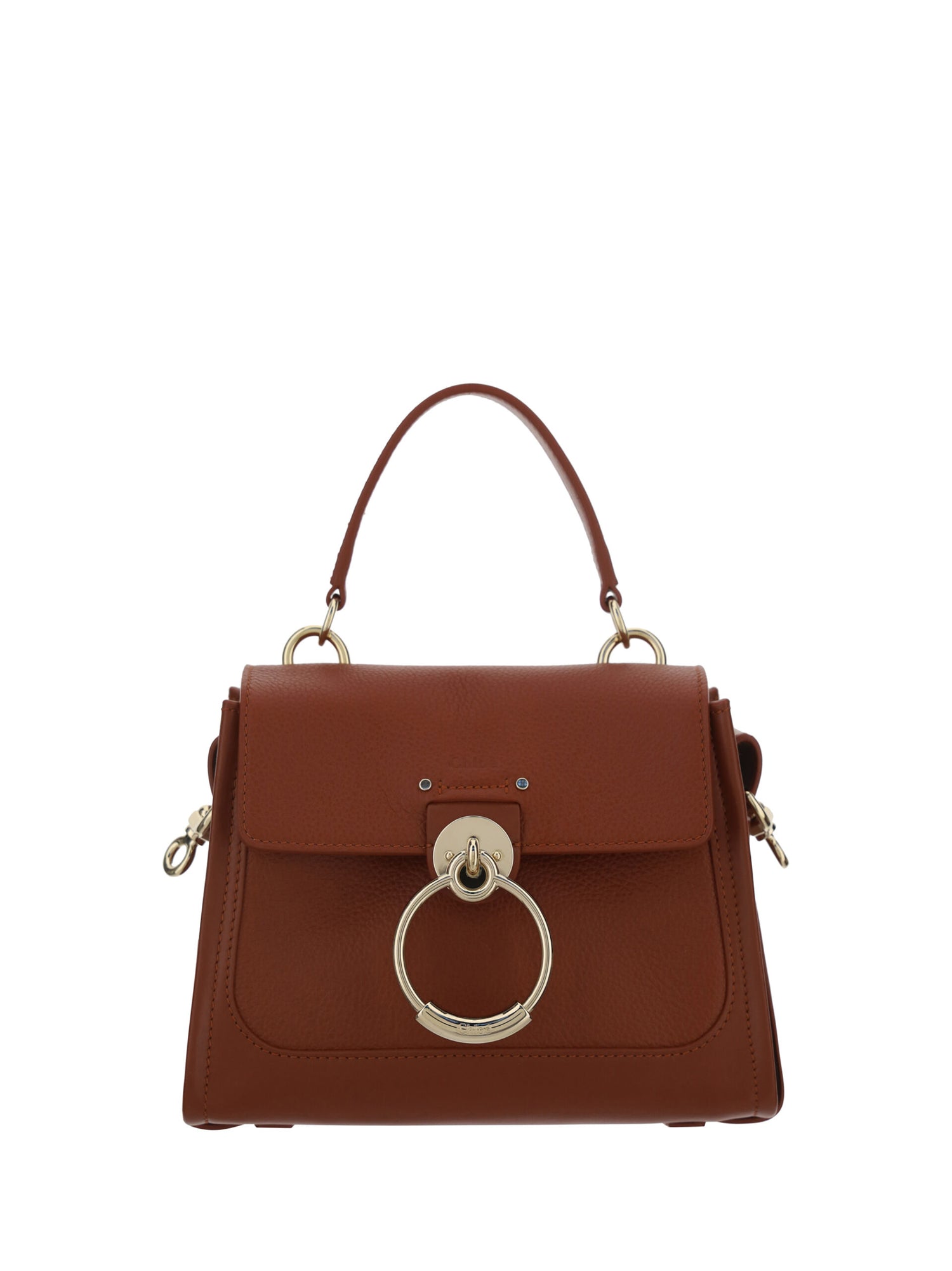 Chloé Elegant Sepia Brun Kalvskinns Axelväska