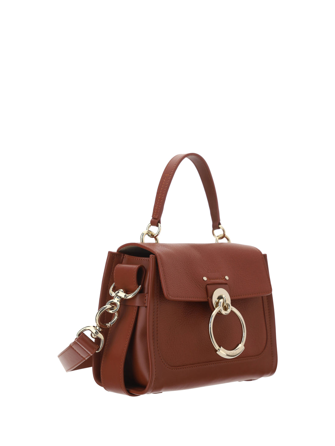 Chloé Elegant Sepia Brun Kalvskinns Axelväska