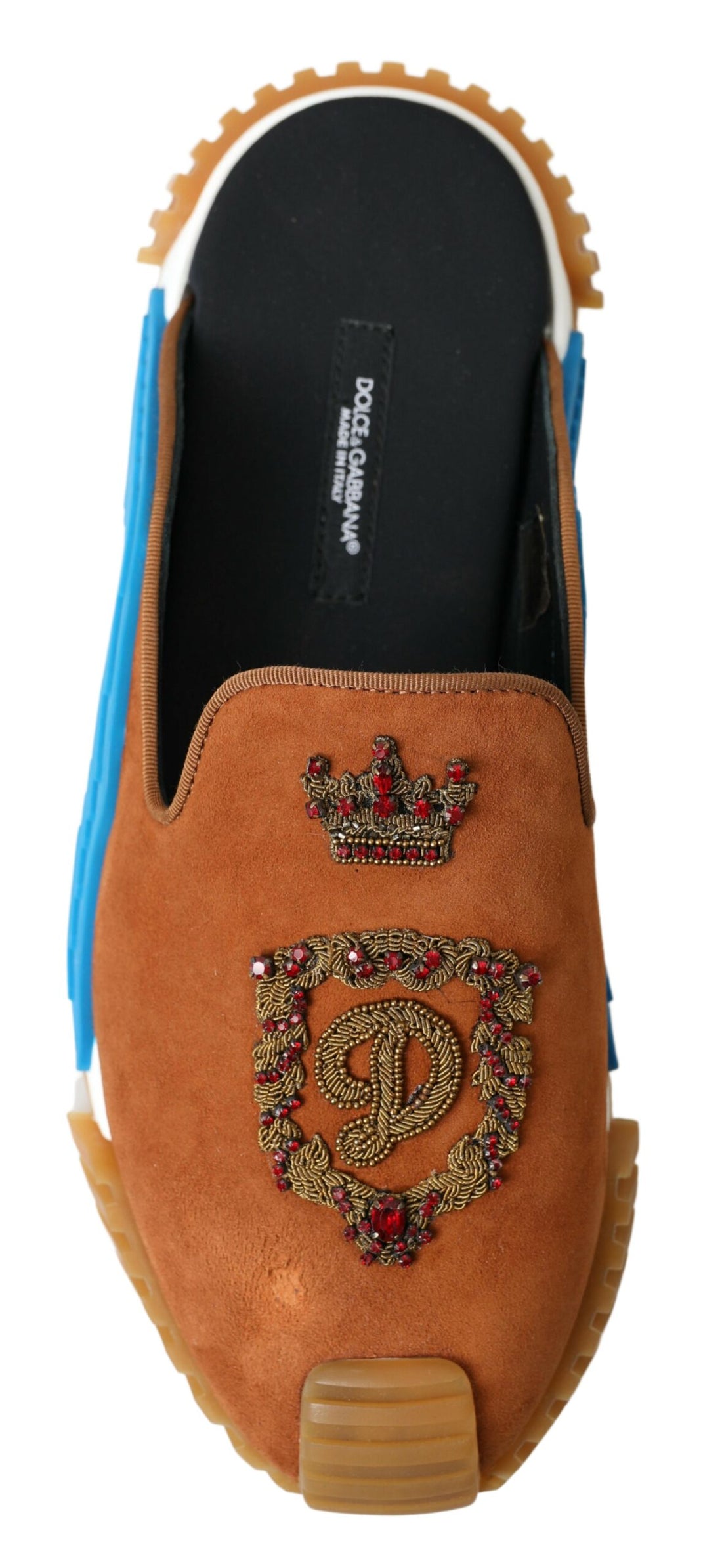 Dolce &amp;amp; Gabbana Bruna Mocka Kronlogotyp NS1 Slidesandaler