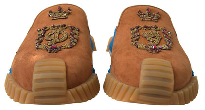 Dolce &amp;amp; Gabbana Bruna Mocka Kronlogotyp NS1 Slidesandaler