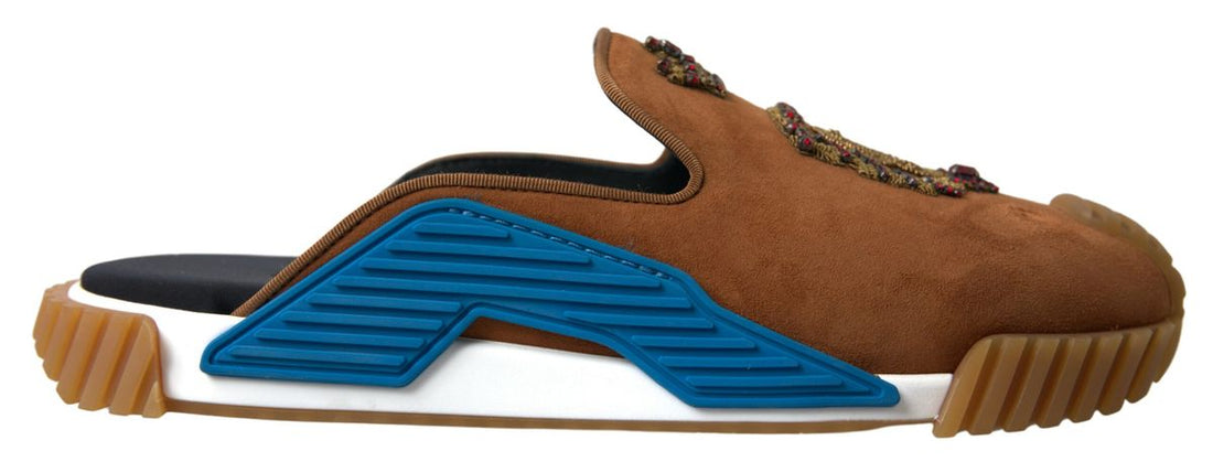 Dolce &amp;amp; Gabbana Bruna Mocka Kronlogotyp NS1 Slidesandaler