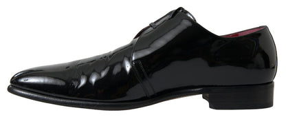 Dolce &amp;amp; Gabbana svarta formella skor i lackskinn