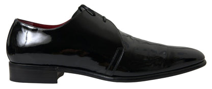 Dolce &amp;amp; Gabbana svarta formella skor i lackskinn