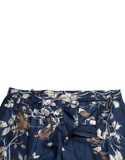 Dolce &amp;amp; Gabbana Blå Blommiga Siden Bermudashorts Herr