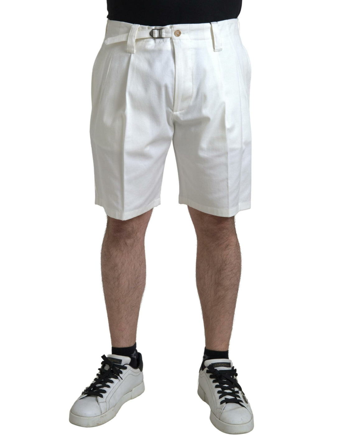 Dolce &amp;amp; Gabbana Vita Bomullsstretch Bermudashorts För Herrar
